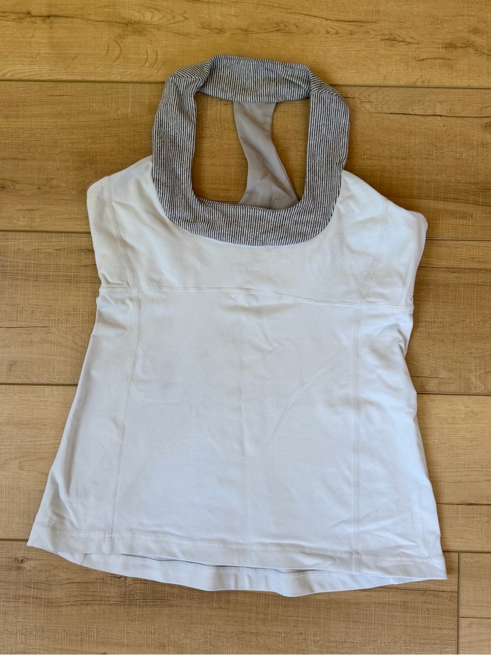Lululemon Yoga Dance Gym Scoop Tank Top Grey Size 10 Large - Picture 1 of 4